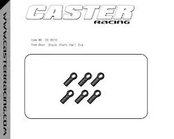 Caster Shock Shaft Ball Ends - Cazx-0015 1
