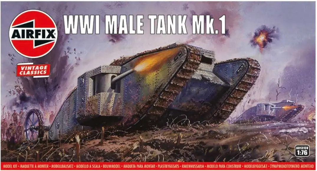 Airfix Wwi British Male Tank Mk.1 1:76 - A01315v 1