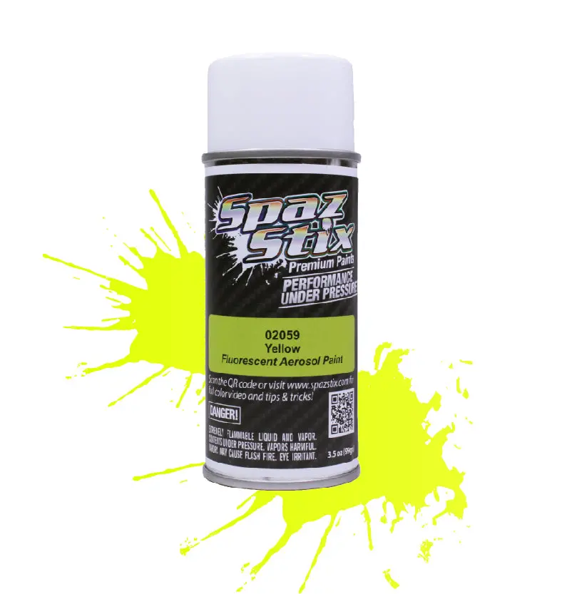 Spaz Stix Yellow Fluorescent Spray Paint 3.5Oz - Szx02059 1