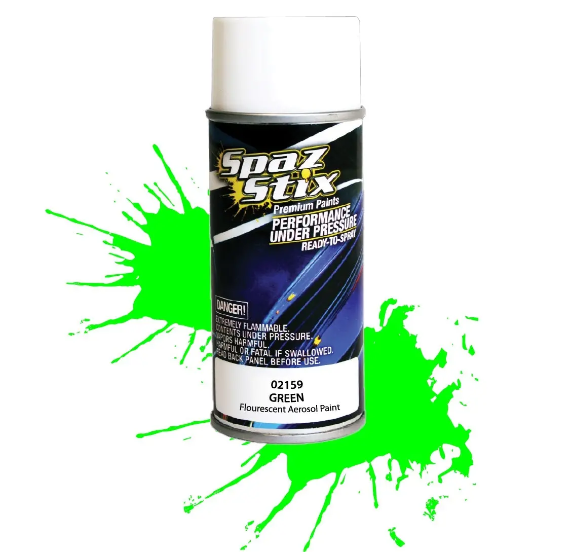 Spaz Stix Green Fluorescent Spray Paint 3.5Oz - Szx02159 1