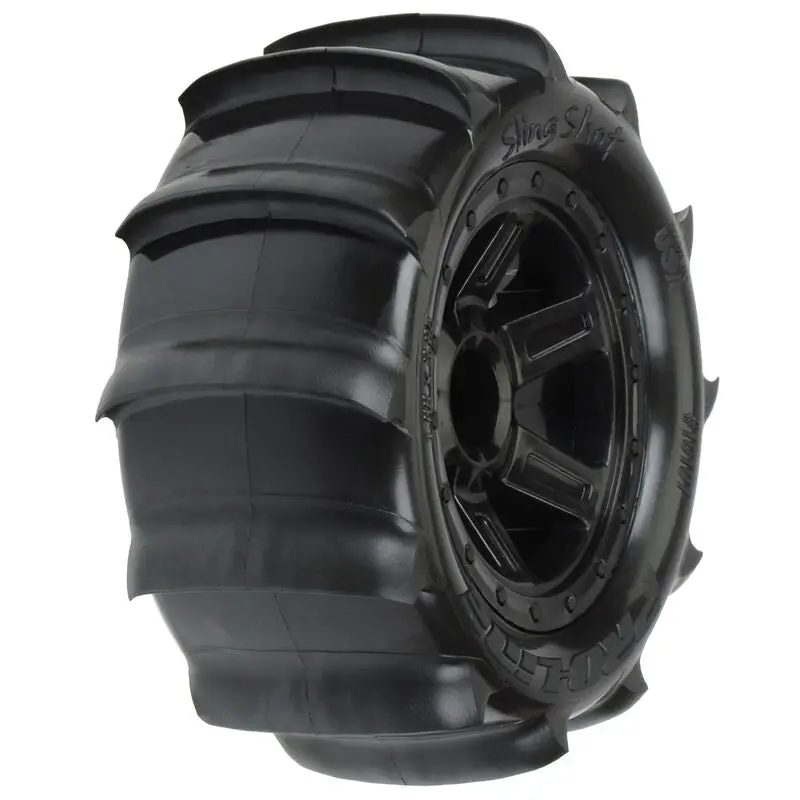 Proline 1:16 Sling Shot 2.2In Sand Paddle Tyres On Desperado Wheels Suit 1:16 E-Revo/ Summit 2Pcs - Pro1010110 1