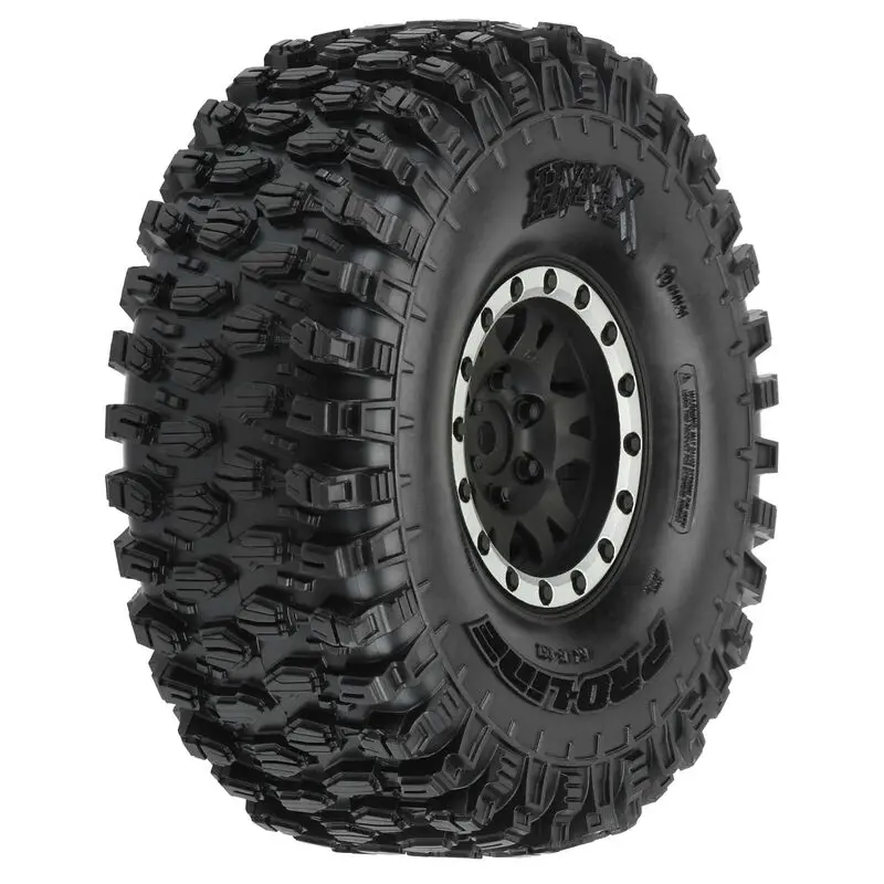 Proline Hyrax 1.9In Fr/Rr Predator Tyres On Impulse Black Wheels W/ Silver Bead Lock 2Pcs - Pro1012812 1