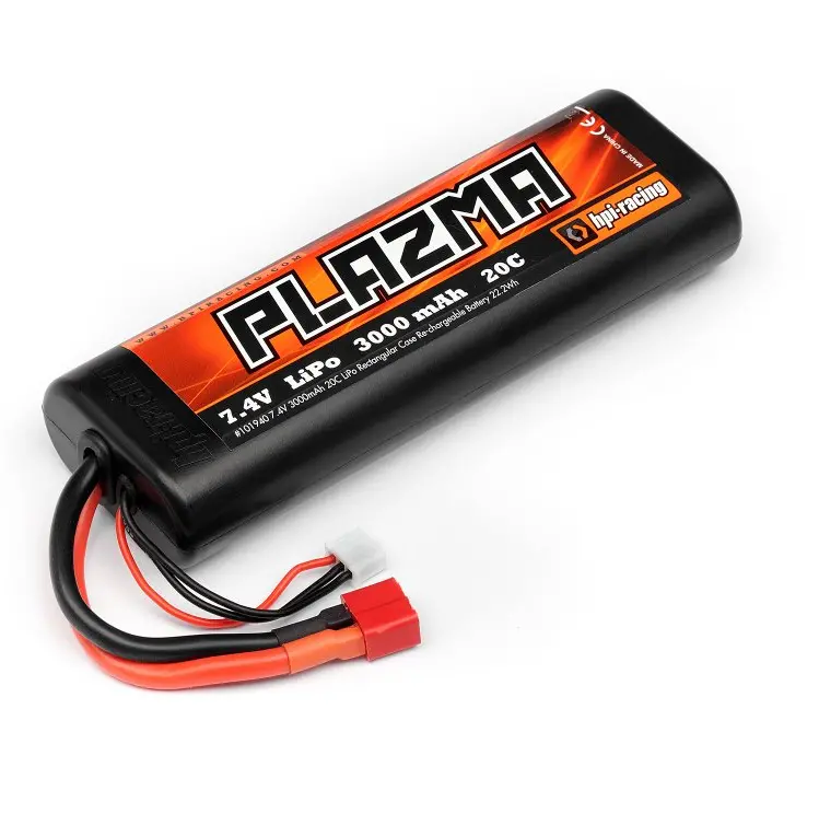 Hpi Plazma 3000Mah 7.4V 2S 20C Lipo Battery W/ Deans Plug - Hpi-101940 1