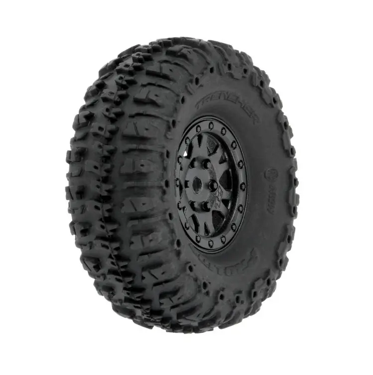 Proline 1:24 Trencher Fr/Rr 1.0In Tyres On 7Mm Black Impulse Wheels 4Pcs - Pro1020910 1
