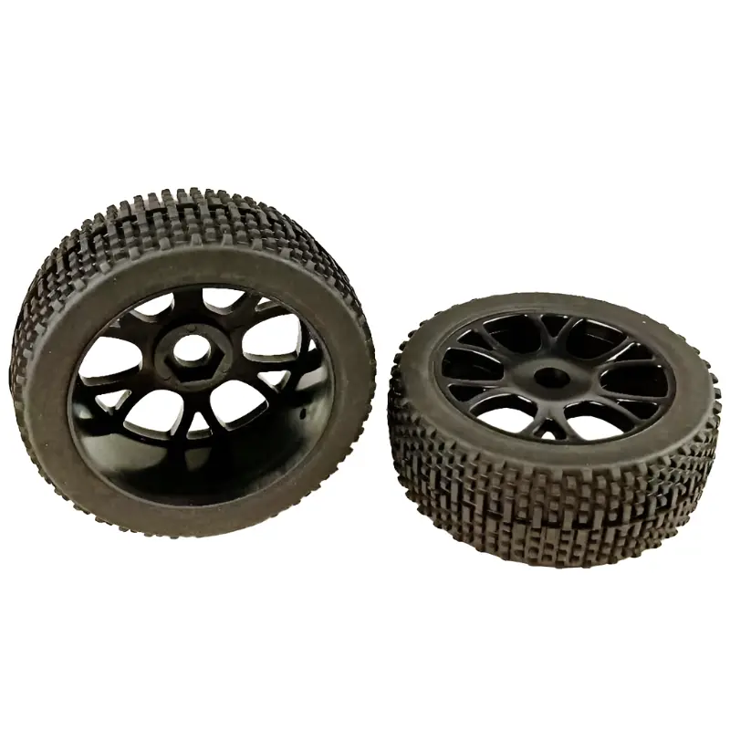 Riverhobby Rr Square Pin Tyre On Black Wheel Suit Spirit/ Vantage 2Pcs Ftx-6301B - Rh-10303B 1