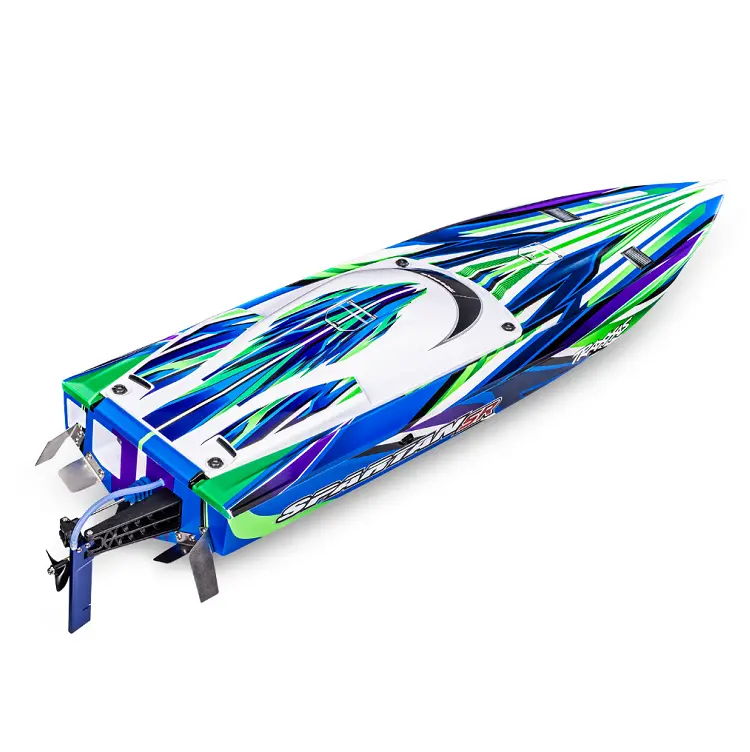 Traxxas Spartan Self Righting Green Brushless 36In Boat W/ Tqi 2.4Ghz Bluetooth Radio Gear, Vxl-6S 1800Kv Driveline And Tsm - 103076-4Grn 2