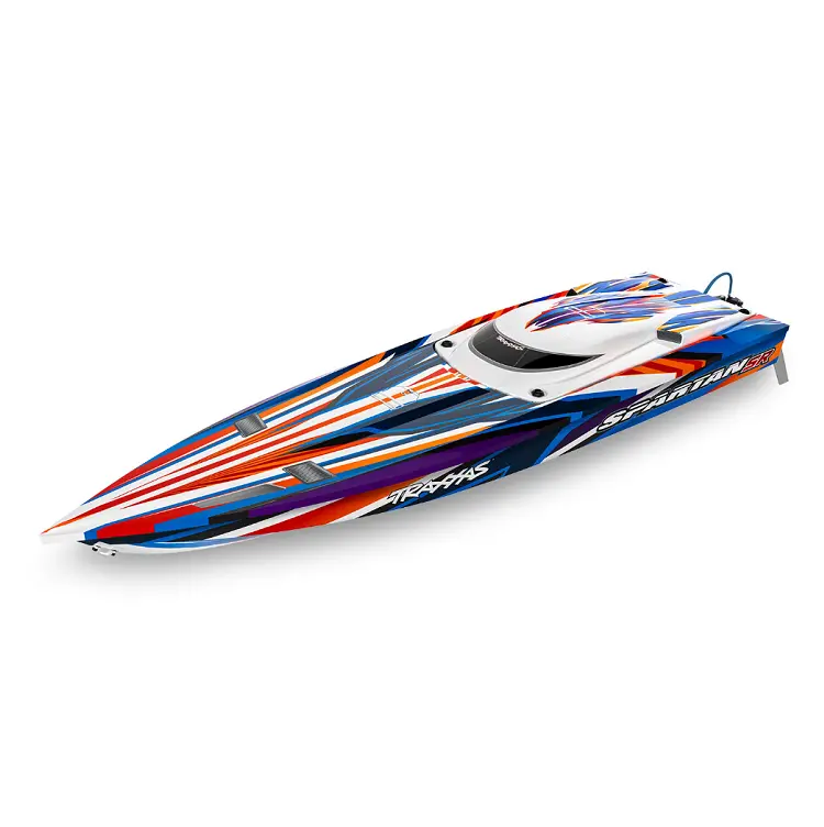 Traxxas Spartan Self Righting Orange Brushless 36In Boat W/ Tqi 2.4Ghz Bluetooth Radio Gear, Vxl-6S 1800Kv Driveline And Tsm - 103076-4Orng 1