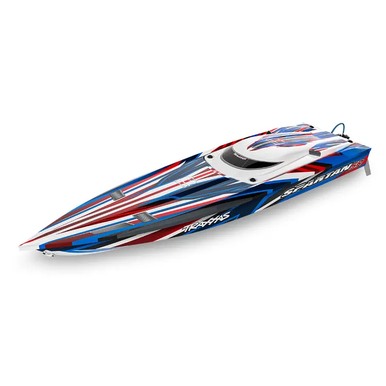 Traxxas Spartan Self Righting Red Brushless 36In Boat W/ Tqi 2.4Ghz Bluetooth Radio Gear, Vxl-6S 1800Kv Driveline And Tsm - 103076-4Red 1