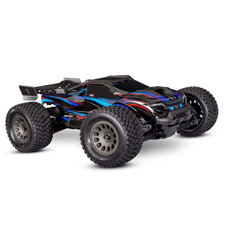 Traxxas Mini Xrt Blue Vxl-3S W/ 2.4Ghz Radio, Lipo Battery & Charger - 108076-1Blue 1
