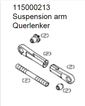 Ansmann Rear Upper Suspension Arms Suit Virus 2Pcs - C115000213 1