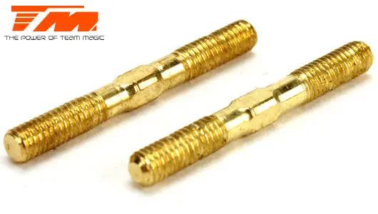 Team Magic 3X35mm Hardened Gold Tie Rods 2Pcs - Tm116133-5C 1