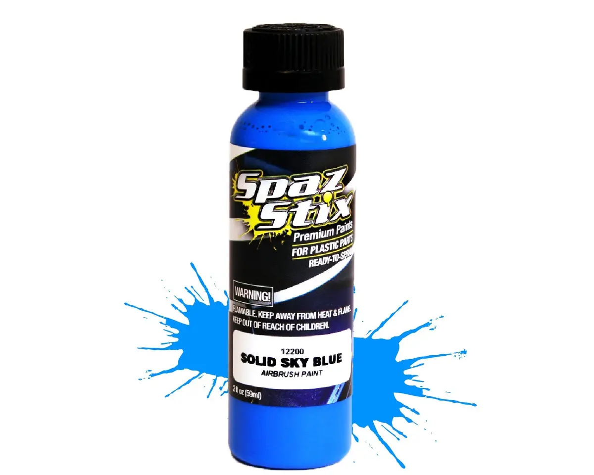 Spaz Stix Solid Sky Blue Airbrush Paint 2Oz - Szx12200 1
