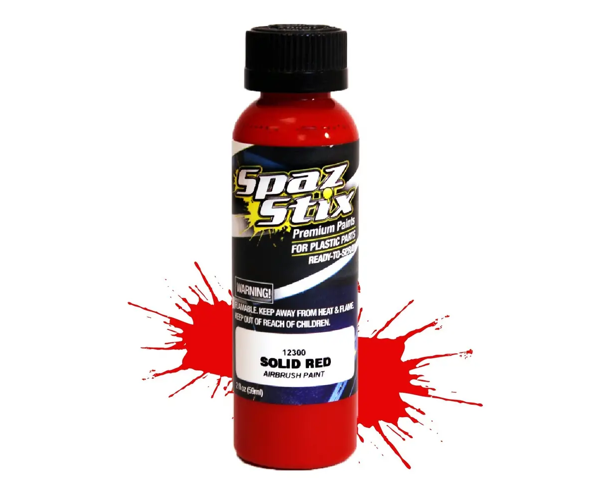 Spaz Stix Solid Red Airbrush Paint 2Oz - Szx12300 1