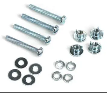 Dubro Engine Mount Bolts 6-32X1 1/4In W/ Blind Nuts, Flat & Lock Washers 4Pcs/Ea - Dbr128 1