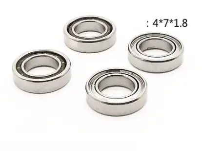 Wltoys 4X7x1.8Mm Wheel Bearings 4Pcs - Wl144001-1296 1