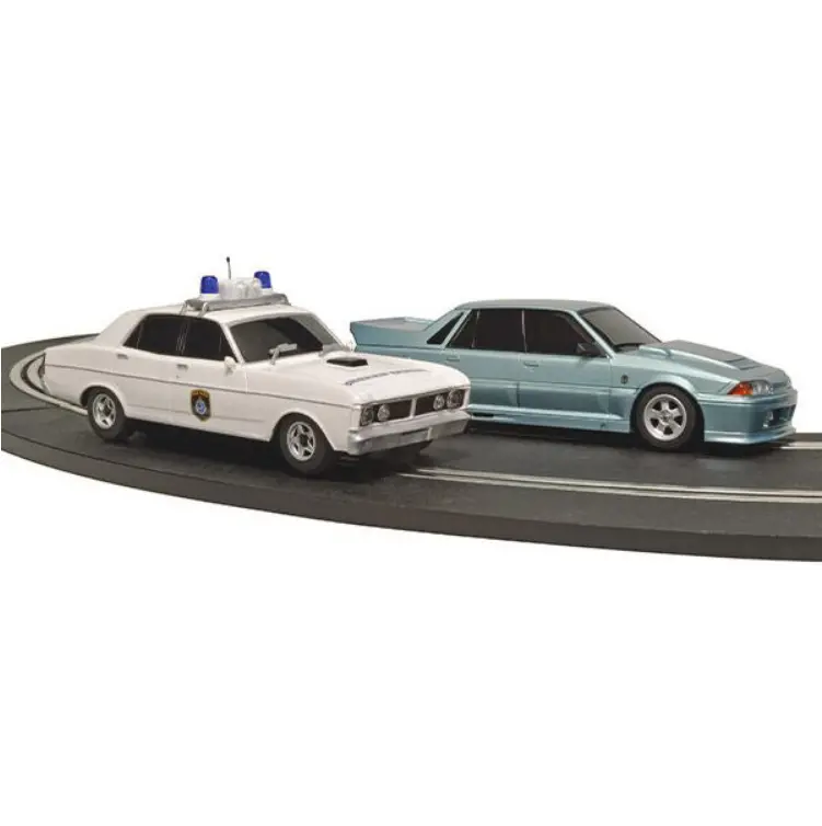 Scalextric Highway Patrol Set Holden Vl Commodore Vs Ford Xy Falcon - C1453sf 2