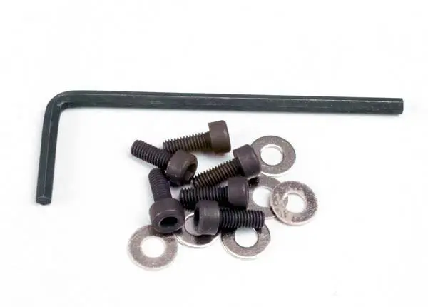 Traxxas 3X8mm Socket Head Cap Screws W/ Washers & Allen Key 6Pcs/Ea - 1552 1
