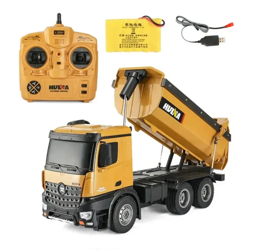 Huina 1:14 Dump Truck With Sound, 2.4Ghz Radio, Battery And Usb Charger - Sfmhn1573 2