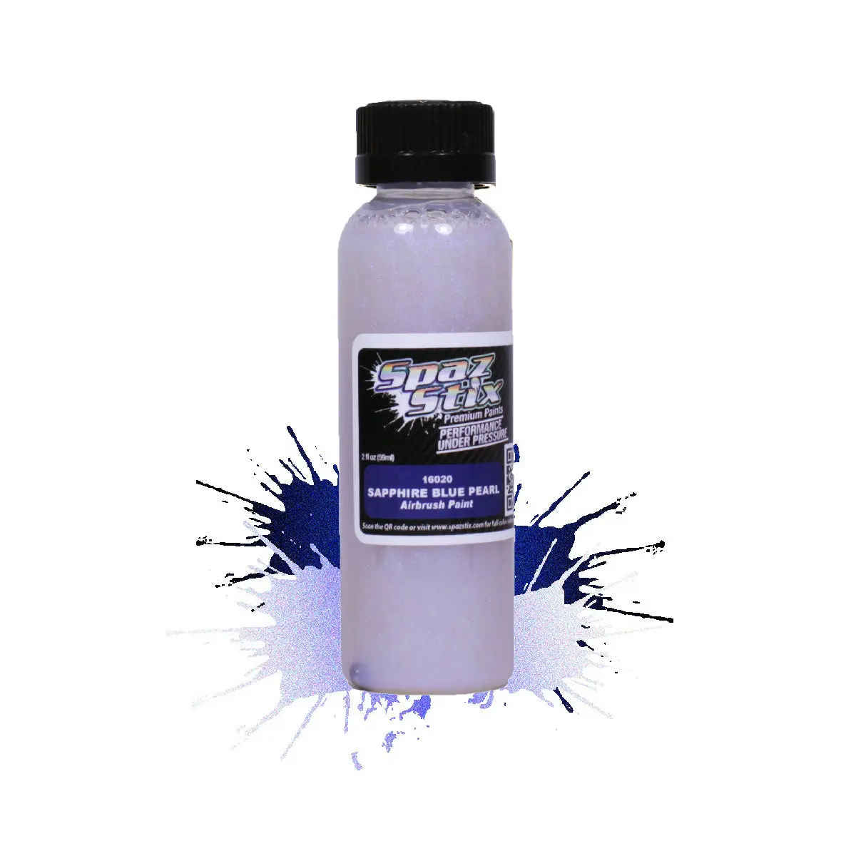Spaz Stix Sapphire Blue Pearl Airbrush Paint 2Oz - Szx16020 1