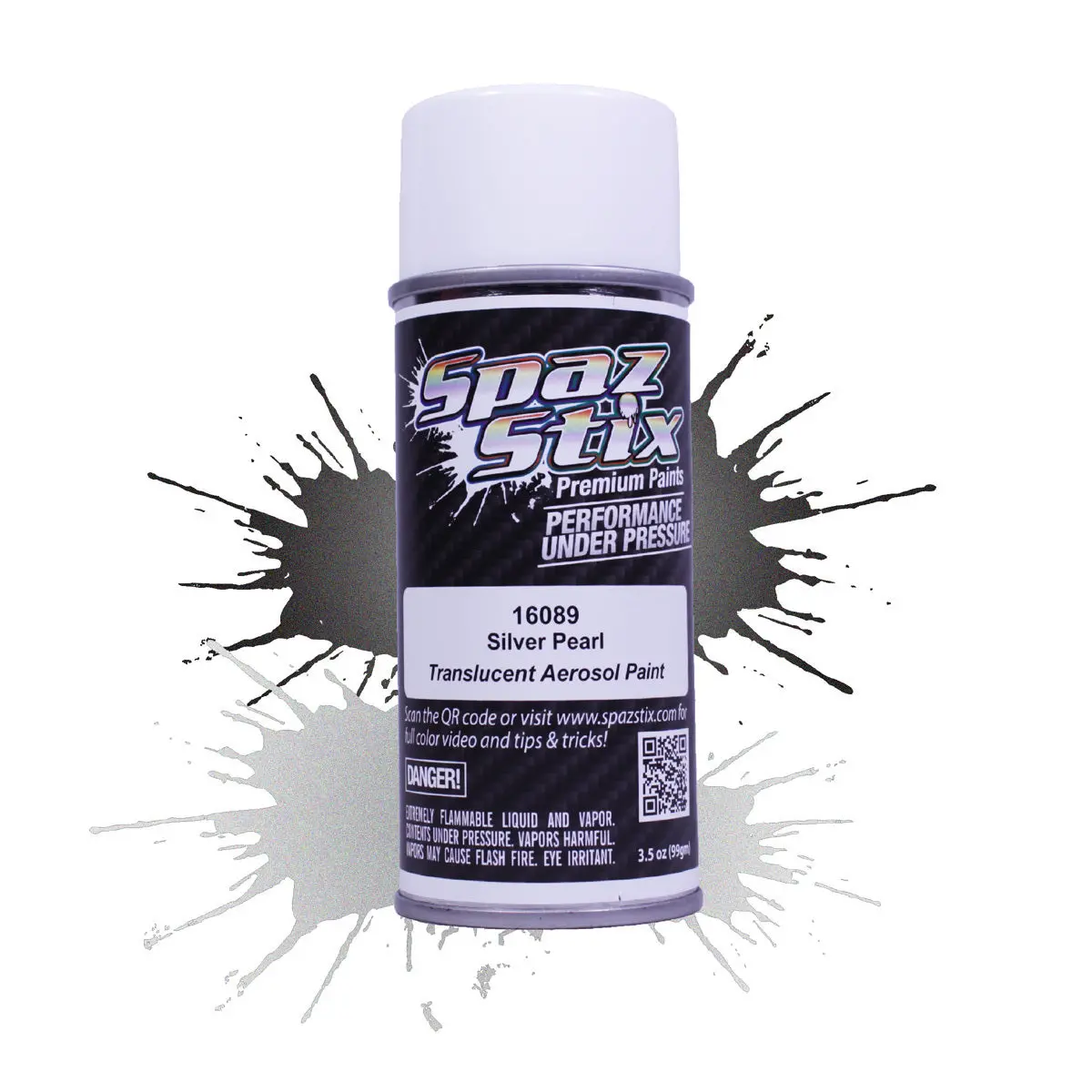 Spaz Stix Silver Pearl Spray Paint 3.5Oz - Szx16089 1
