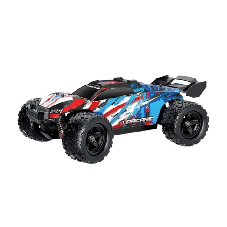 Hurricane 1:18 4Wd Stadium Truck Red/ Blue W/ 2.4Ghz Radio, Battery And Charger - Trc-18321 1