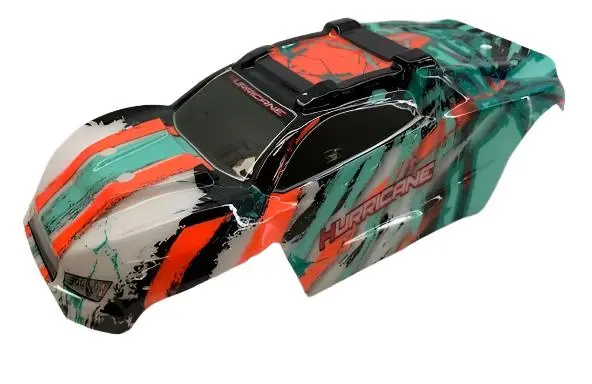Trc 1:18 Green/ Orange Hurricane Body Shell - 18322-Body 1