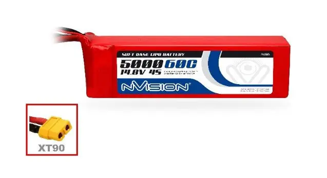 Nvision 5000Mah 14.8V 60C Lipo Battery Sc Xt90 Suit Traxxas Maxx - Nvo1896 1