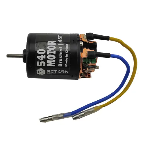 Rct Brushed 540 Motor With Changeable Brushes: 45T (10000Rpm/7.2V) Shaft: 3.17Mm, 6-12V - Rctm01001d 1