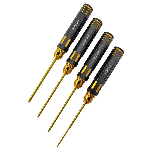 Rct Metric Hex Wrench Set Black/ Gold 1.5/ 2.0/ 2.5/ 3.0Mm - Rctt11006 1