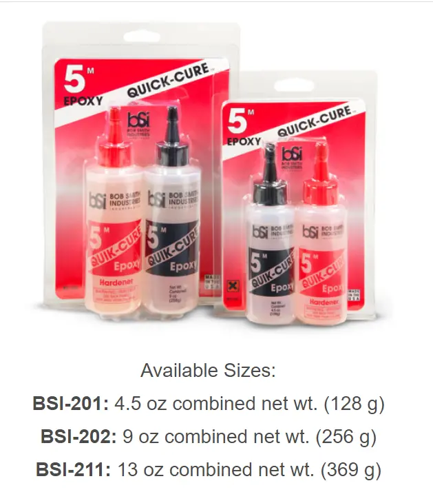Bsi Quick Cure 5Min Epoxy 128G - Bsi201 1