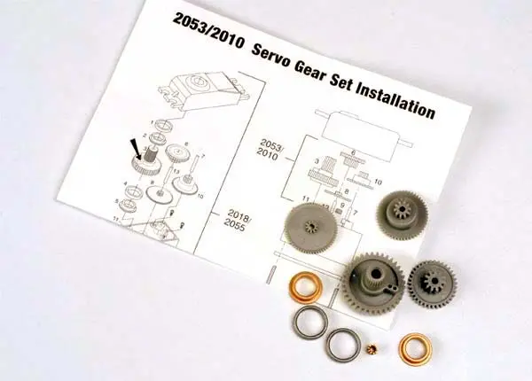 Traxxas Replacement Gears Suit 2055/ 2056 Servo - 2053 1