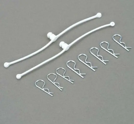 Dubro Body Clip Retainers White 2Pcs - Dbr2246 1