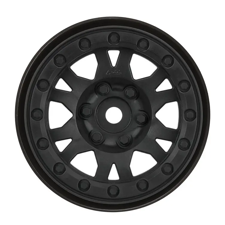 Proline Impulse 1.9In Fr/Rr Black Beadlock Crawler Wheels 12Mm 2Pcs - Pro276903 1