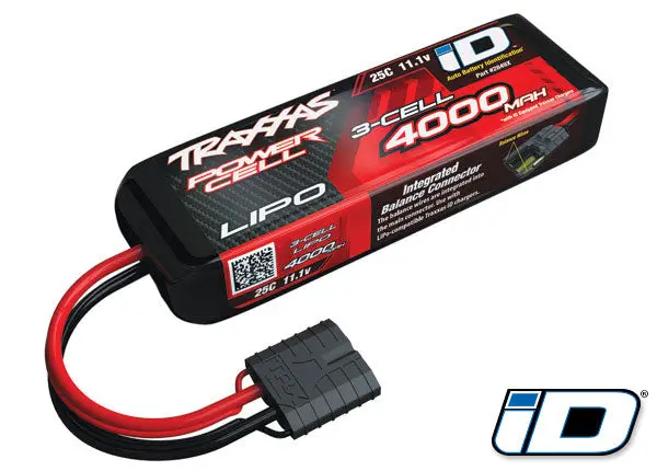 Traxxas 4000Mah 11.1V 25C Lipo Battery W/ Id Plug - 2849X 1