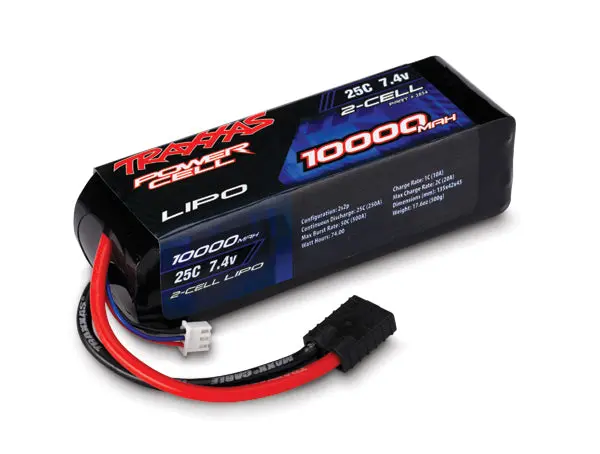 Traxxas 10,000Mah 2S 7.4V Lipo Battery W/ Balance Plug - 2854 1