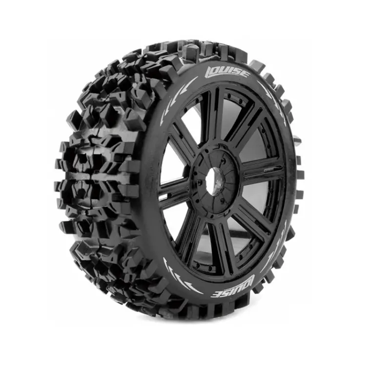 Louise B-Pioneer 1:8 Buggy Soft Tyre On Black Spoke Wheel 17Mm 2Pcs - Lt3130sb 1