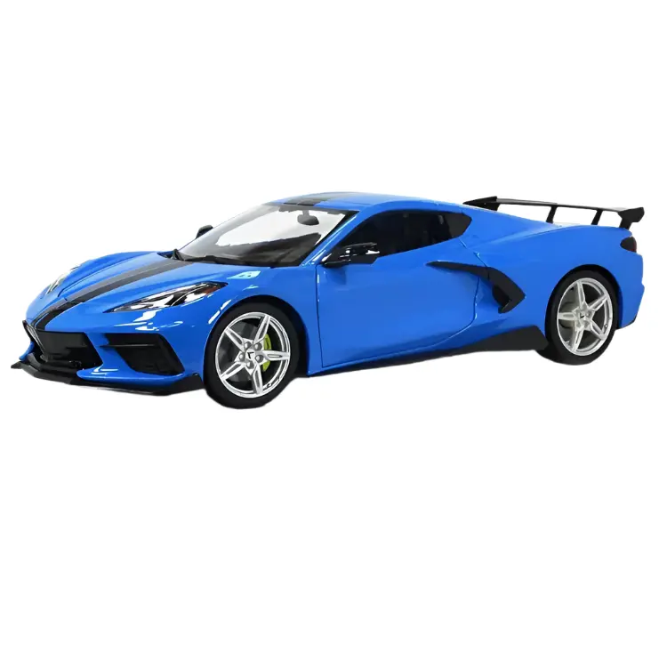 Maisto 2020 Chevrolet Corvette Stingray Coupe High Wing Blue 1:18 - 31455Blu 1
