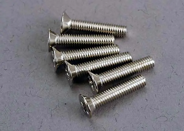 Traxxas 3X15mm Phillips Drive Countersunk Screws 6Pcs - 3179 1