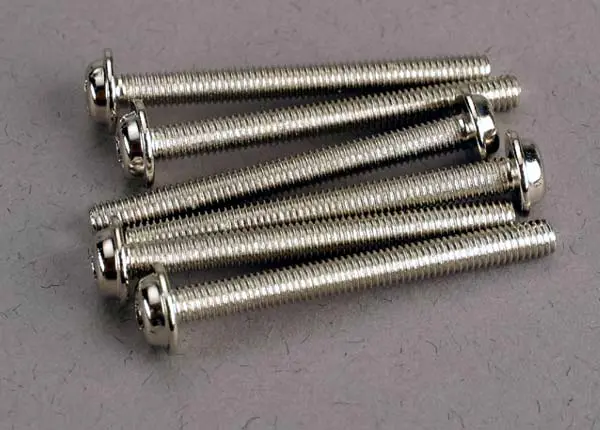 Traxxas 3X30mm Phillips Drive Washer Head Screws 6Pcs - 3196 1