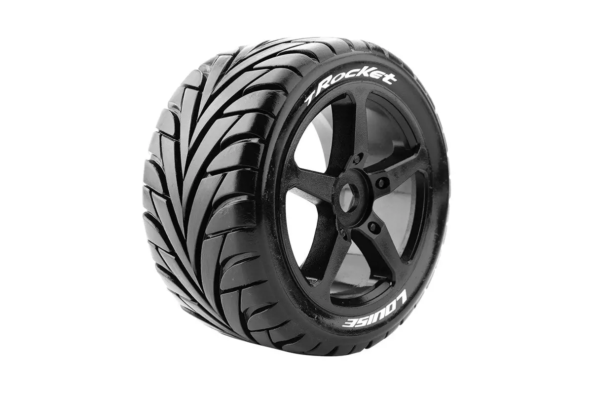 Louise T-Rocket 1:8 Truggy Black On Road Wheel And Tyre 2Pcs - Lt3250b 1