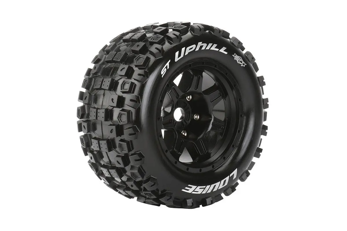 Louise St-Uphill Mft 1:8 Stadium Truck All Terrain Tyre On Black Wheel 17Mm Hex 2Pcs - Lt3326b 1