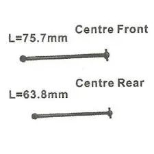 Hbx Centre Fr/Rr Dogbones 2Pcs - Hbx-3368-H003 1