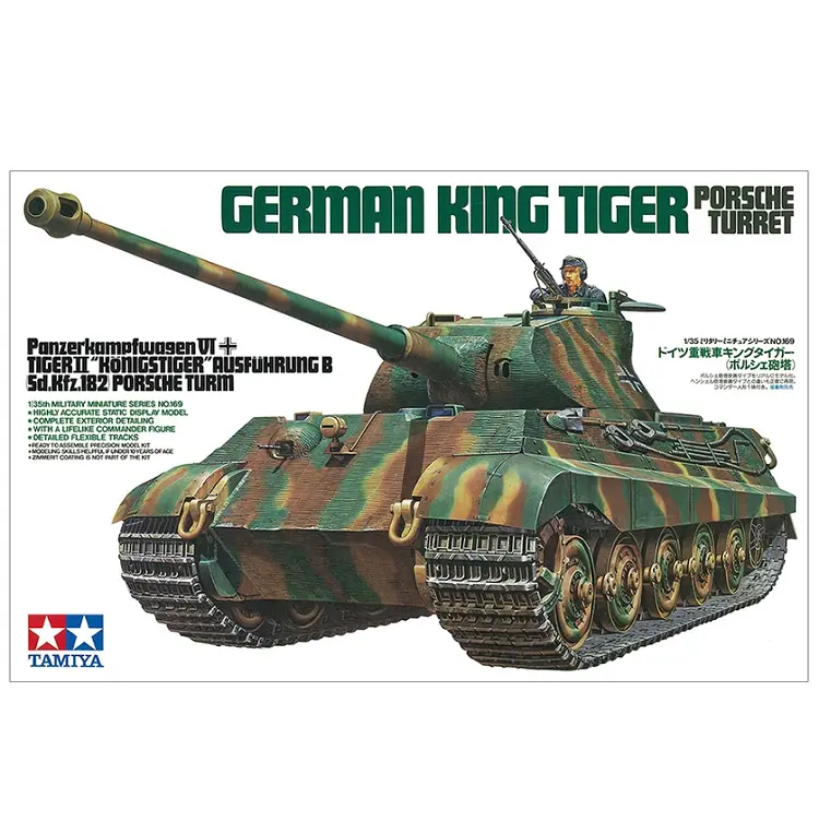 Tamiya German King Tiger Porsche Turret Tank 1:35 - 35169 1
