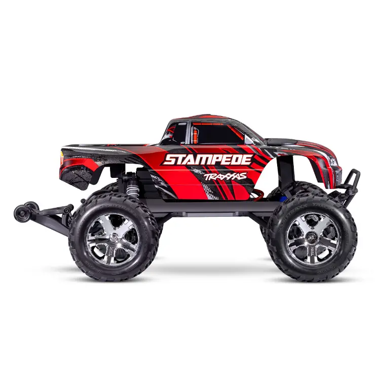 Traxxas Stampede 2Wd Monster Truck Red W/ 2.4Ghz Radio, Brushed Motor & Esc, Battery & Usb-C Charger - 36254-8Red 2