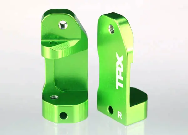 Traxxas 30Deg Caster Blocks Green Aluminium W/ Screw Pins - 3632G 1