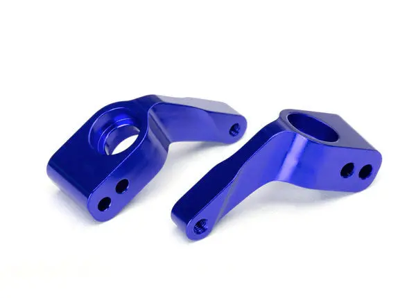 Traxxas Rear Stub Axle Carriers Blue Aluminium W/ 5X11x4mm Bearings 2Pcs - 3652A 1