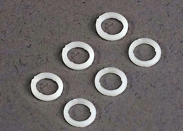 Traxxas 5X8x1mm White Plastic Washers 6Pcs - 3685 1