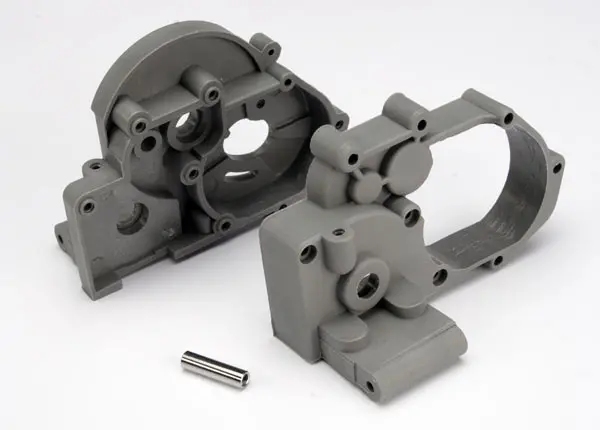Traxxas Gearbox Halves Grey W/ Idler Gear Shaft - 3691A 1