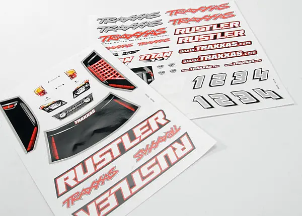 Traxxas Decal Sheets Suit Rustler - 3716 1