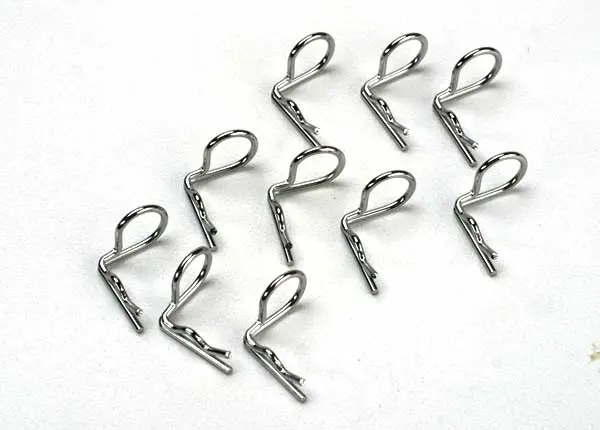 Traxxas 90Deg Body Clip Silver 10Pcs - 3935 1